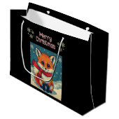 Cozy Christmas Fox Gift Bag ラージペーパーバッグ (正面アングル)