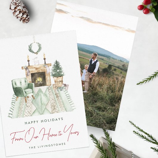 Cozy Christmas From Our Home to Your Photo Holida シーズンカード