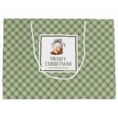 Cozy Christmas Gift Bag Nordic Soft Pastel Style ラージペーパーバッグ (裏面)