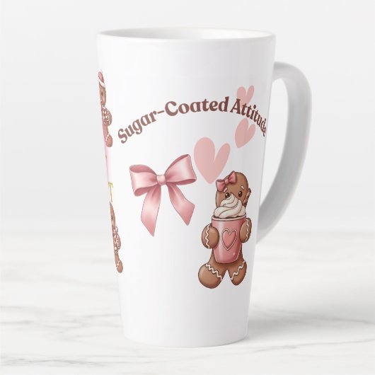 Cozy Christmas Gingerbread Coquette – Swee カフェラテマグ (右アングル)