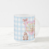 Cozy Christmas Gingerbread Coquette – Swee フロストグラスマグカップ (正面右)