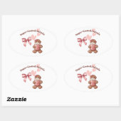 Cozy Christmas Gingerbread Coquette – Swee 楕円形シール (シート)