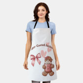 Cozy Christmas Gingerbread Coquette Sweet エプロン (着用した状態)