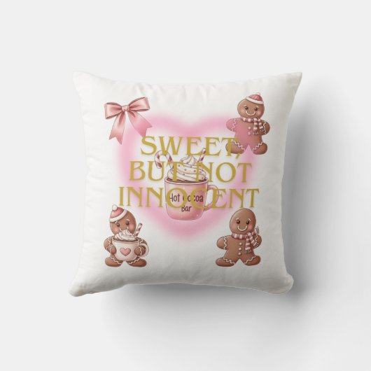 Cozy Christmas Gingerbread Coquette Sweet クッション (裏面)