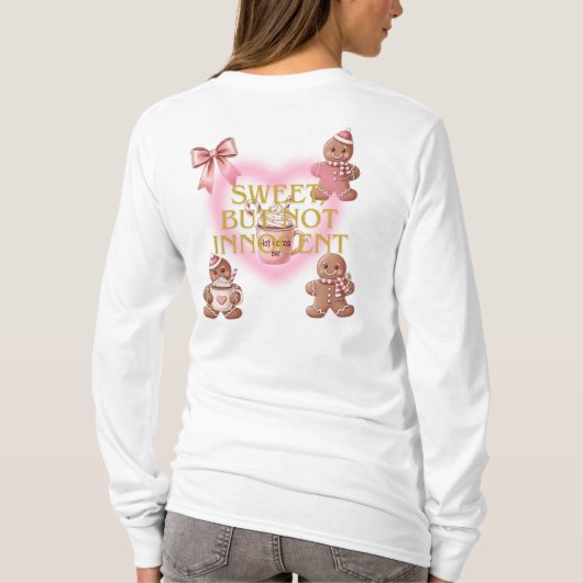 Cozy Christmas Gingerbread Coquette Sweet Tシャツ (裏面)