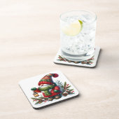 Cozy Christmas Gnome Art – Festive Holiday コースター (右側)