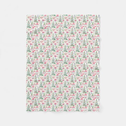 Cozy Christmas Gnomes Fleece Blanket フリースブランケット (正面)