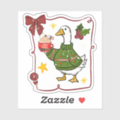 Cozy Christmas Goose Holiday Design シール (シート)