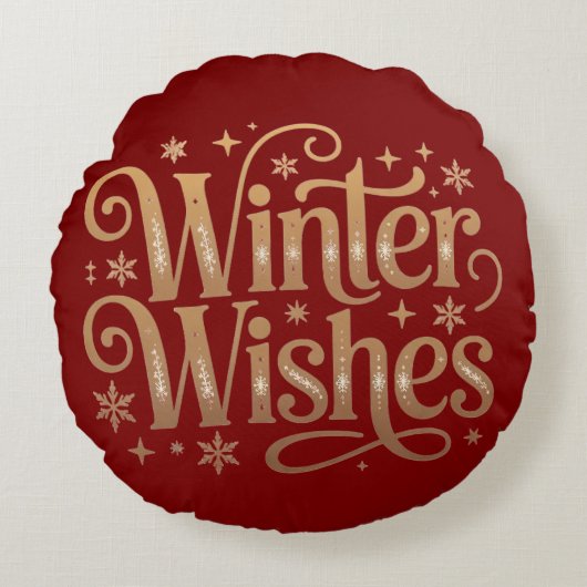 Cozy Christmas Kids Pillow | Cute Holiday Decor ラウンドクッション (正面)