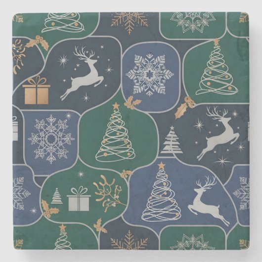 Cozy Christmas Magic ストーンコースター (正面)