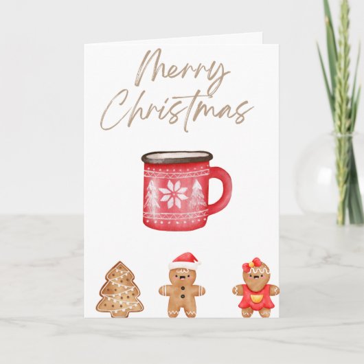Cozy Christmas Mug & Gingerbread Biscuits カード (正面)