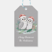 Cozy Christmas Owls Gift Tag ギフトタグ (裏面)