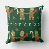 Cozy Christmas Pillow with Candy Canes & Cocoa クッション (裏面)