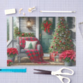Cozy Christmas Porch Tree  薄葉紙 (クラフト)