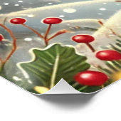 Cozy Christmas Reindeer in a Winter Wonderland ポスター (コーナー)