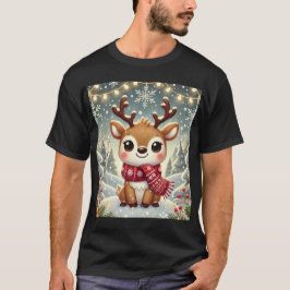 Cozy Christmas Reindeer in a Winter Wonderland Tシャツ