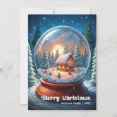 Cozy Christmas scene rustic pine holiday greeting シーズンカード (正面)