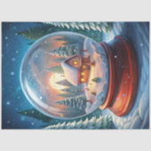 Cozy Christmas scene wreath rustic tissue paper 薄葉紙 (正面)