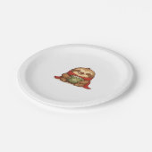 Cozy Christmas Sloth with Hot Chocolate � Cute Win ペーパープレート (アングル)