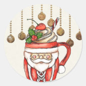 Cozy Christmas Sticker ラウンドシール (正面)