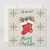 Cozy Christmas Stockings Card – Festive Holiday Gr (正面)