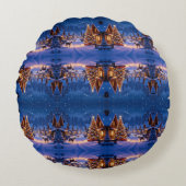 Cozy Christmas Throw  Round Pillow ラウンドクッション (正面)