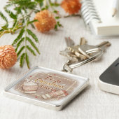 Cozy Christmas Vibes Decorative Pillow キーホルダー (側面)