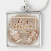 Cozy Christmas Vibes Decorative Pillow キーホルダー (正面)