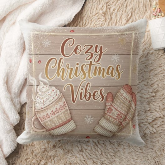 Cozy Christmas Vibes Decorative Pillow クッション (ブランケット)