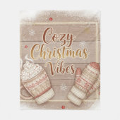 Cozy Christmas Vibes Decorative Pillow フリースブランケット (正面)