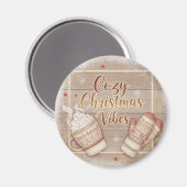 Cozy Christmas Vibes Decorative Pillow マグネット (正面/裏面)