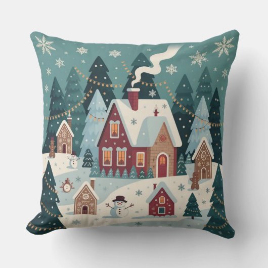 Cozy Christmas Vibes – Festive Holiday Pillows クッション (正面)