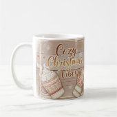 Cozy Christmas Vibes Mug | Rustic Winter Cabin Coc コーヒーマグカップ (左)