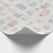 Cozy Christmas Winter Homes Wrapping Paper ラッピングペーパー (角)