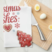 Cozy Christmas Wishes Kitchen Towel キッチンタオル (四つ折り)
