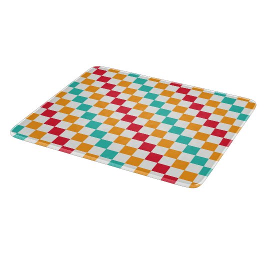 Cozy classroom diagonal checkerboard pattern カッティングボード (角)