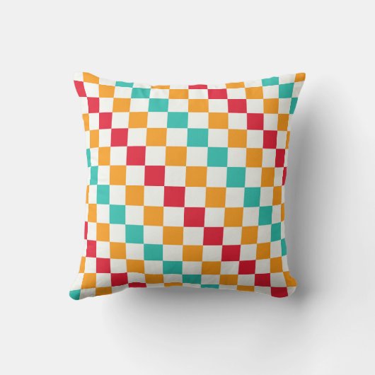 Cozy classroom diagonal checkerboard pattern クッション (裏面)