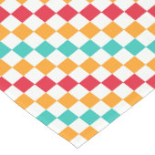 Cozy classroom diagonal checkerboard pattern ショートテーブルランナー (コーナー)