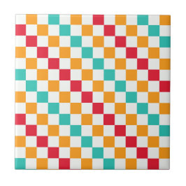 Cozy classroom diagonal checkerboard pattern タイル