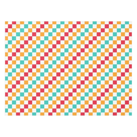Cozy classroom diagonal checkerboard pattern テーブルクロス (正面(横))