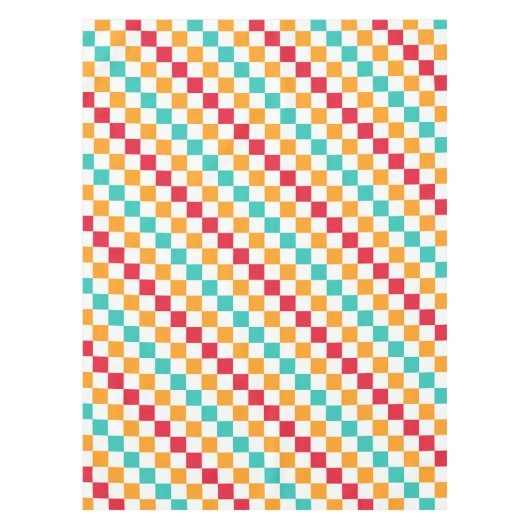 Cozy classroom diagonal checkerboard pattern テーブルクロス (正面)