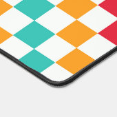 Cozy classroom diagonal checkerboard pattern デスクマット (コーナー)