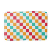 Cozy classroom diagonal checkerboard pattern バスマット (正面)