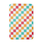 Cozy classroom diagonal checkerboard pattern バスマット (正面縦)