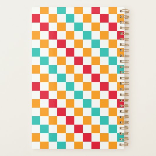 Cozy classroom diagonal checkerboard pattern プランナー手帳 (裏面)