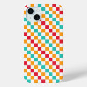 Cozy classroom diagonal checkerboard pattern Case-Mate iPhoneケース (裏面)