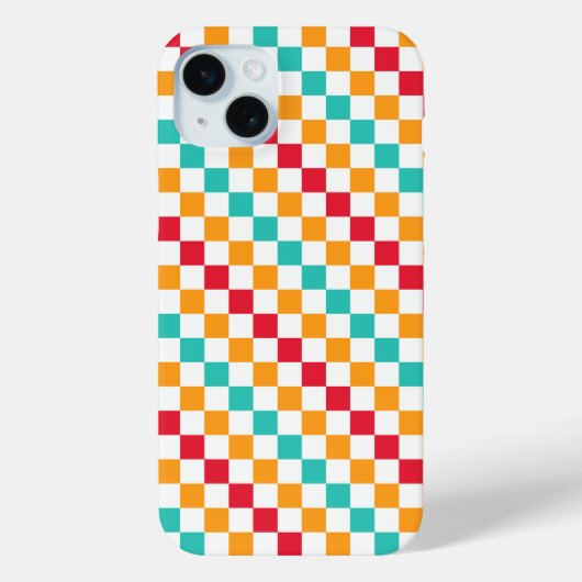 Cozy classroom diagonal checkerboard pattern Case-Mate iPhoneケース (裏面)