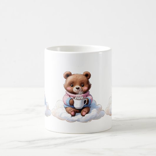 Cozy Cloud Bear コーヒーマグカップ (中央)