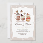 Cozy Cocoa and Cookies Christmas Holiday Party 招待状 (正面)
