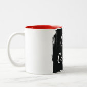 Cozy Coffee Aesthetic Script Two-Tone Ceramic Mug ツートーンマグカップ (左)